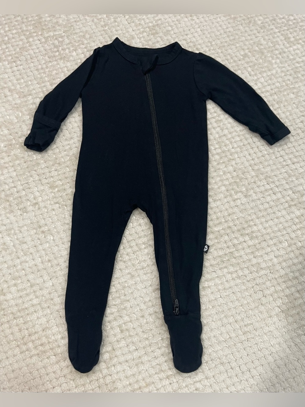 Kyte Baby Bamboo Zippered Footie Sleeper Midnight Black 0-3M
